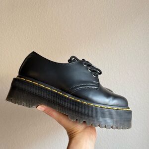 Dr Martens 1461 QUAD SMOOTH LEATHER PLATFORM SHOES